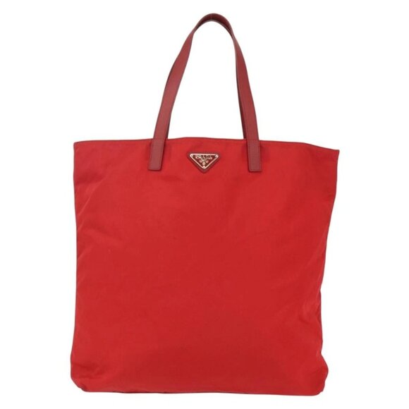 PRADA Tote Bag Nylon Red Silver Auth 155081 - Picture 12 of 16